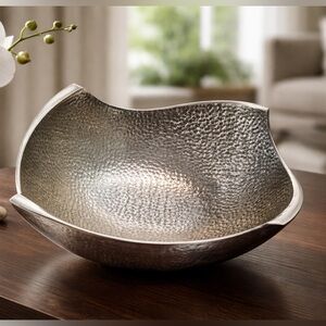Arthur court Silver Textured Decorative Bowl